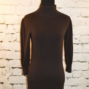 Gianni Bini 3/4 Sleeve Black Sweater Dress XS